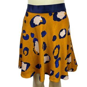 3.1 Phillip Lim Women's Yellow/Blue Cheetah Skirt 20th Ann Collection Sz 12